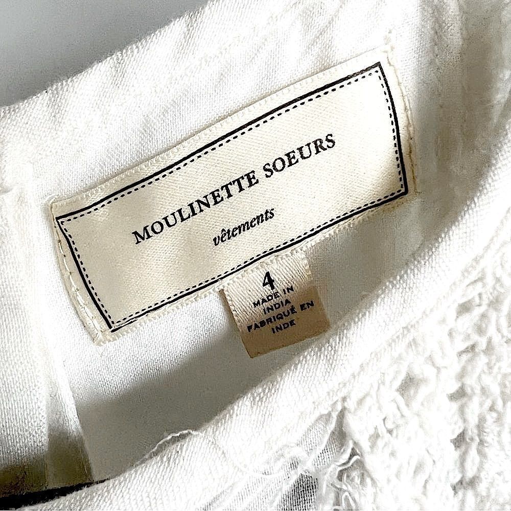 Anthropologie Moulinette Soeurs Ivory Lace Garden Sleeveless Shift Dress Size 4 - Picture 13 of 16